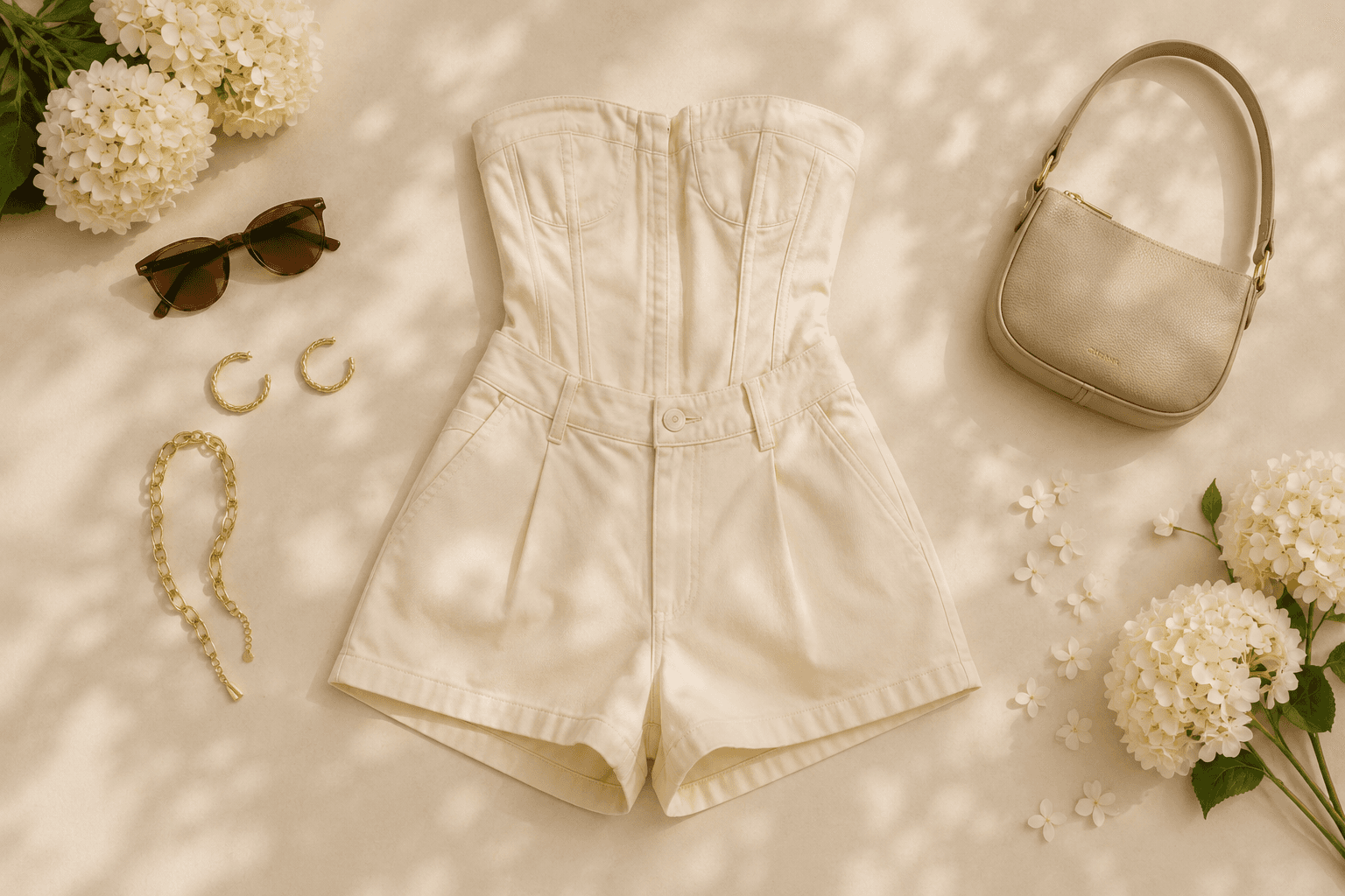 Corset-Back Romper